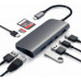 USB-концентратор Satechi Aluminum Type-C Multimedia Adapter ST-TCMM8PAM Space Gray (серый)