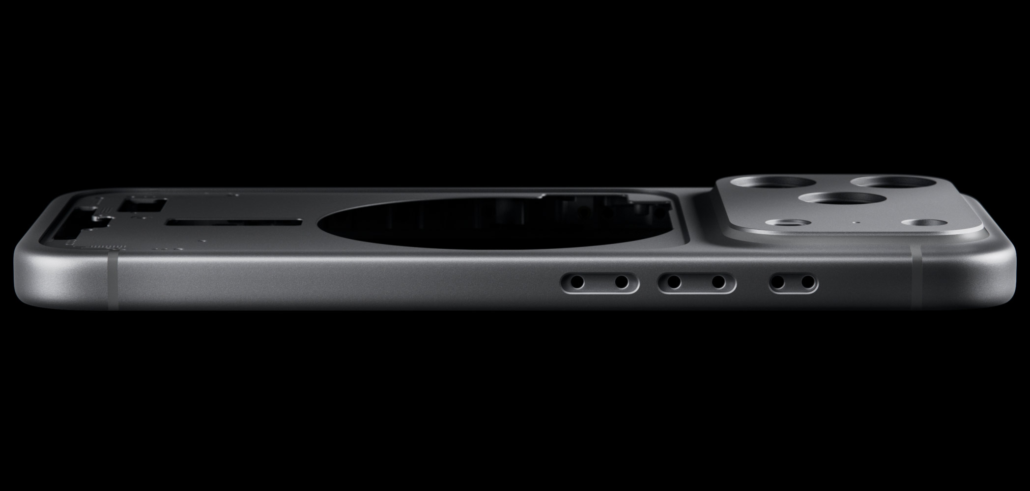 Внутренняя алюминиевая рама iPhone 17 Pro Max без задней панели