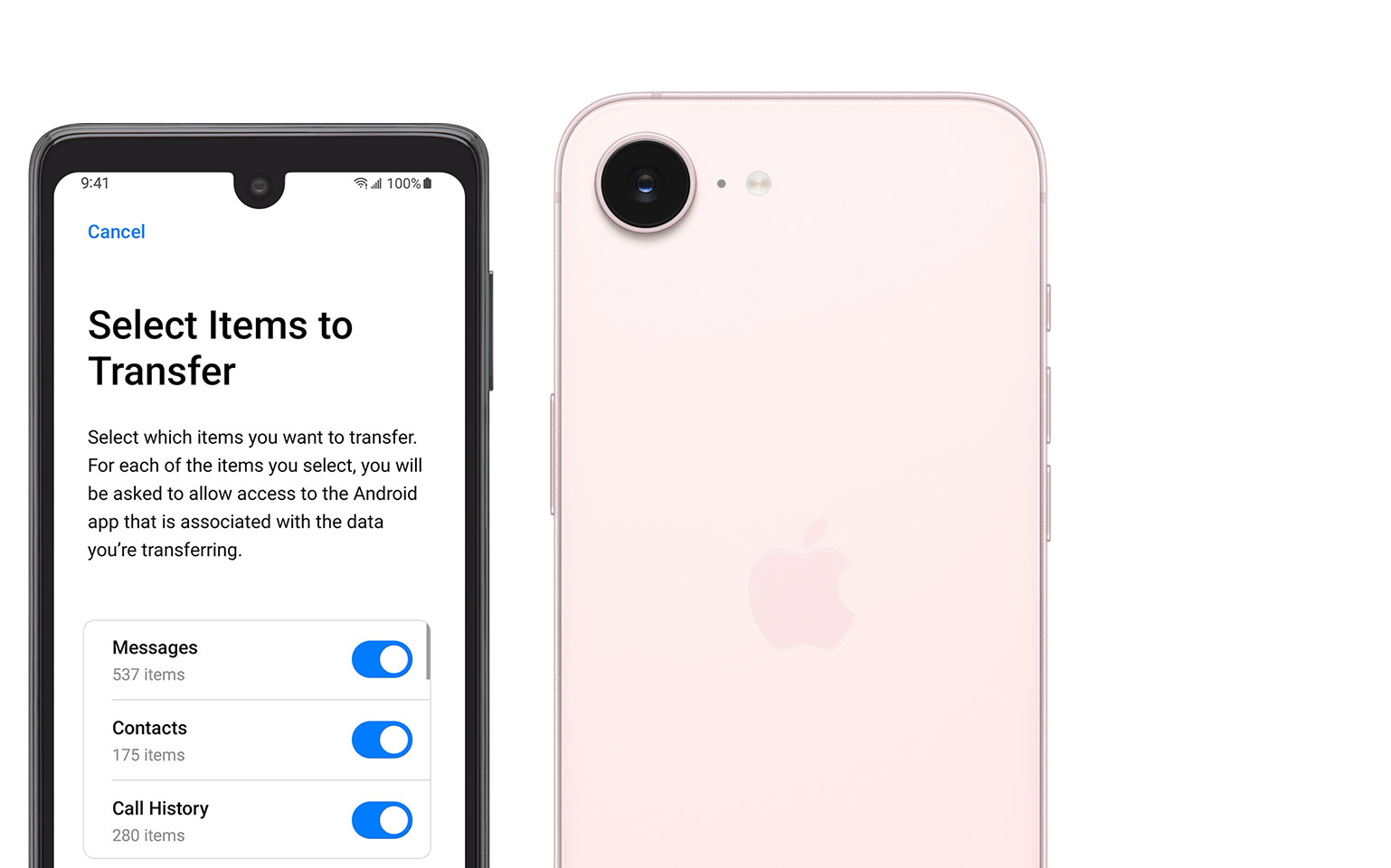 Перенос данных с Android-смартфона на iPhone 17e Перенос данных с Android-смартфона на iPhone 17e