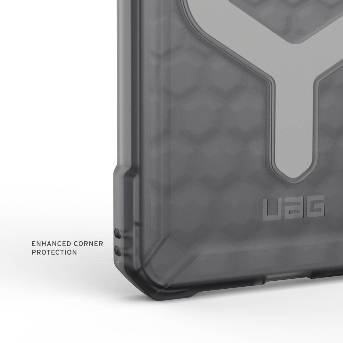 Усиленный нижний угол чехла UAG Essential Armor для Galaxy S26 Ultra с логотипом UAG