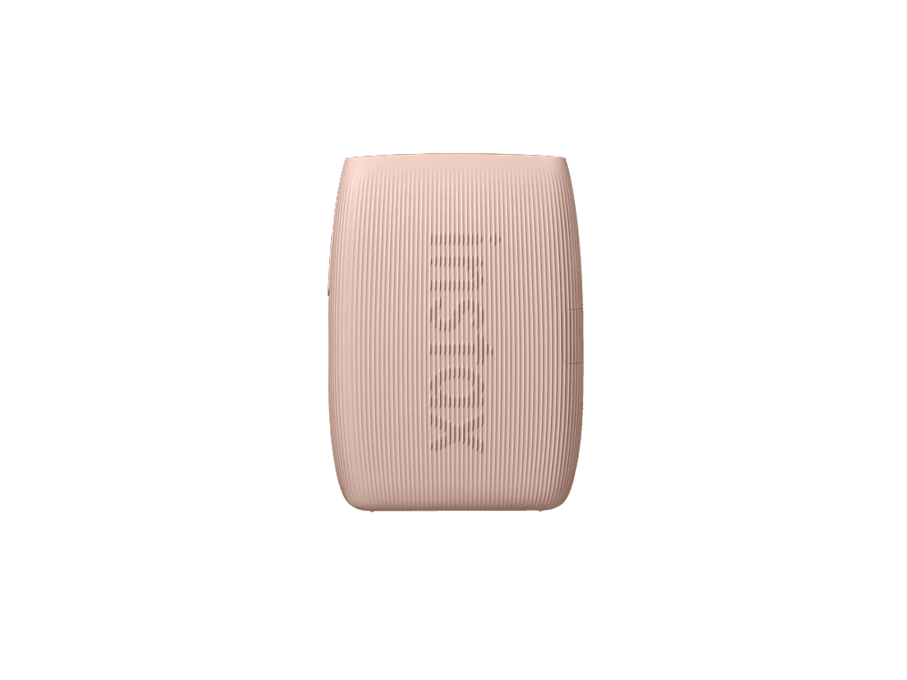 Корпус фотопринтера Fujifilm Instax Link Wide White крупным планом с рельефной текстурой