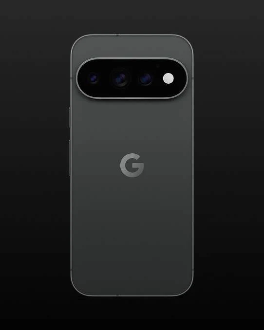 Google Pixel 11 Pro цвета Obsidian на тёмном фоне