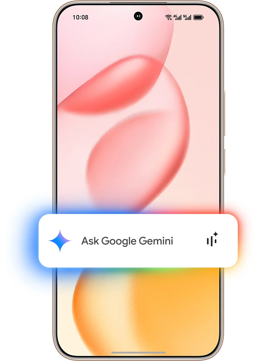 Экран Honor 400 с запросом Ask Google Gemini