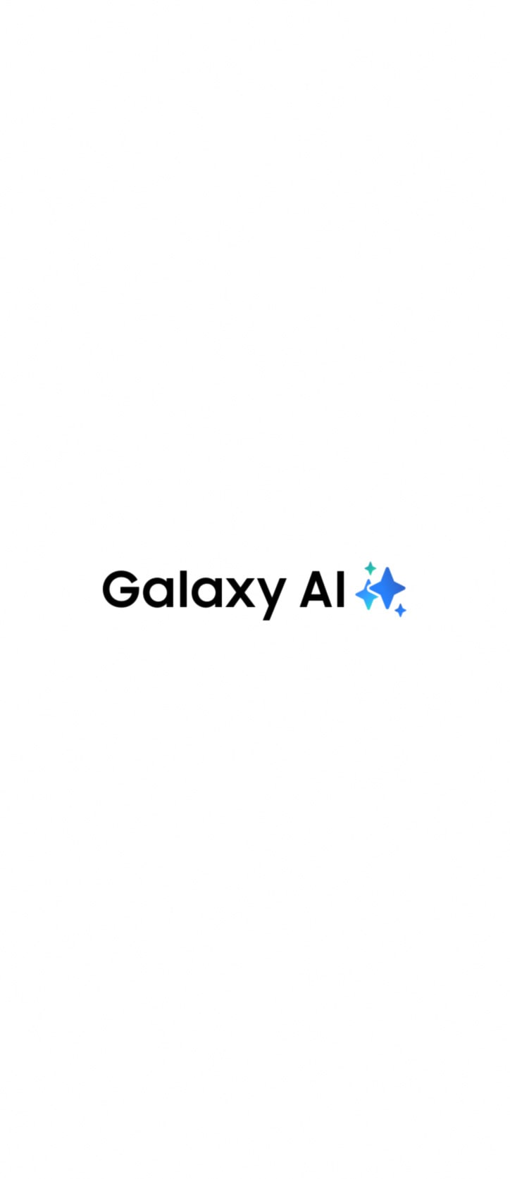 Заставка с логотипом Galaxy AI на экране Samsung Galaxy S26