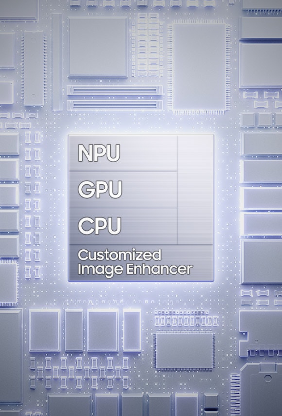 Схема чипа Exynos 2600 с блоками NPU, GPU, CPU и Customized Image Enhancer
