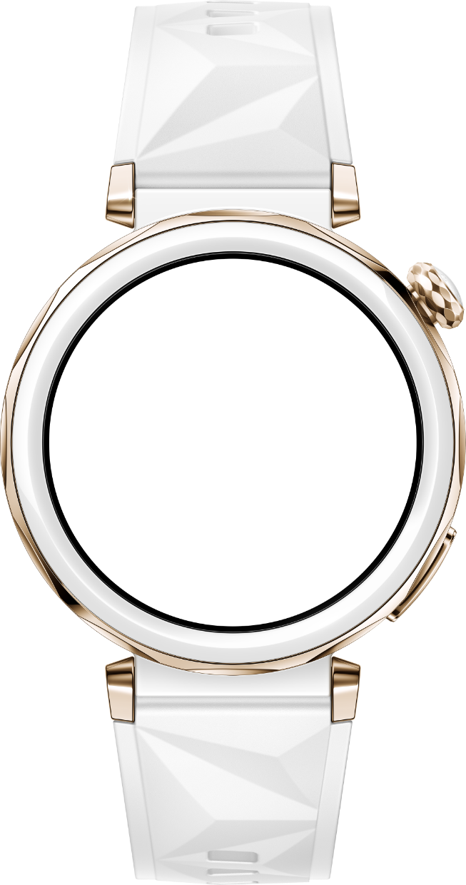 Корпус часов HUAWEI Watch GT 5 Pro белого цвета с золотистыми вставками