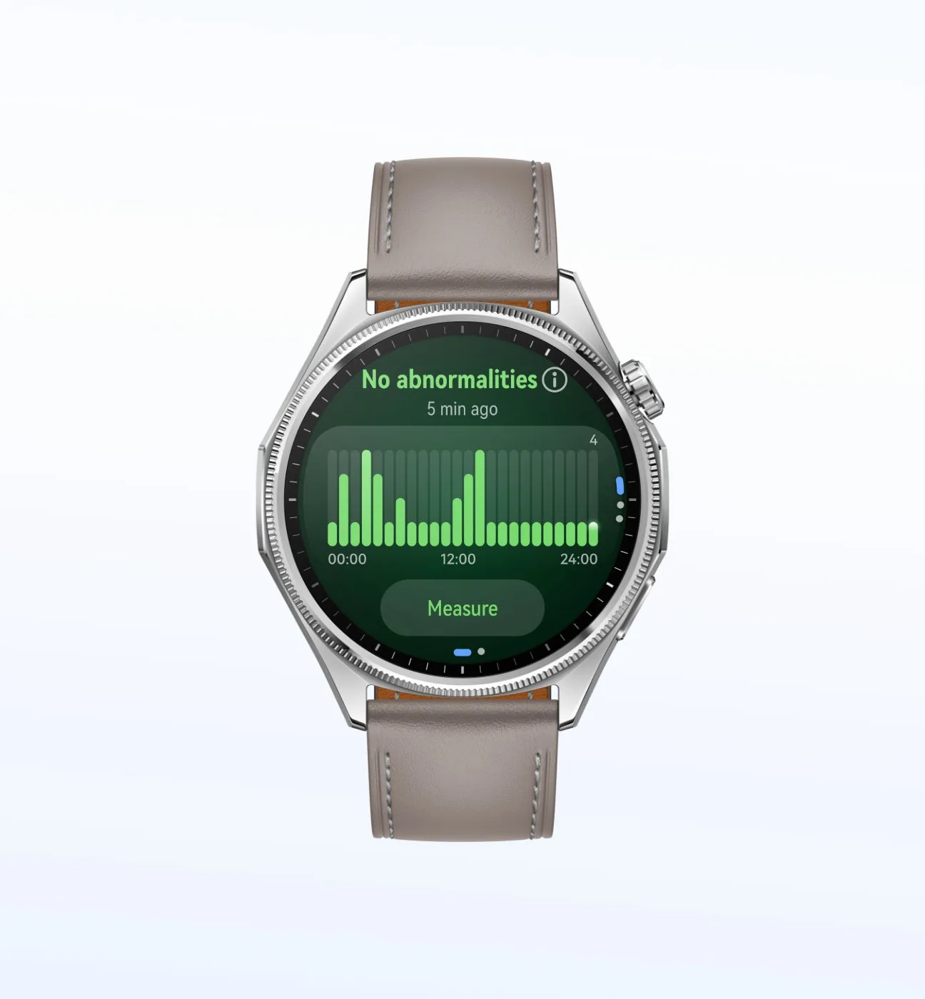 Экран электрокардиограммы на HUAWEI Watch GT 7 46mm с кожаным ремешком