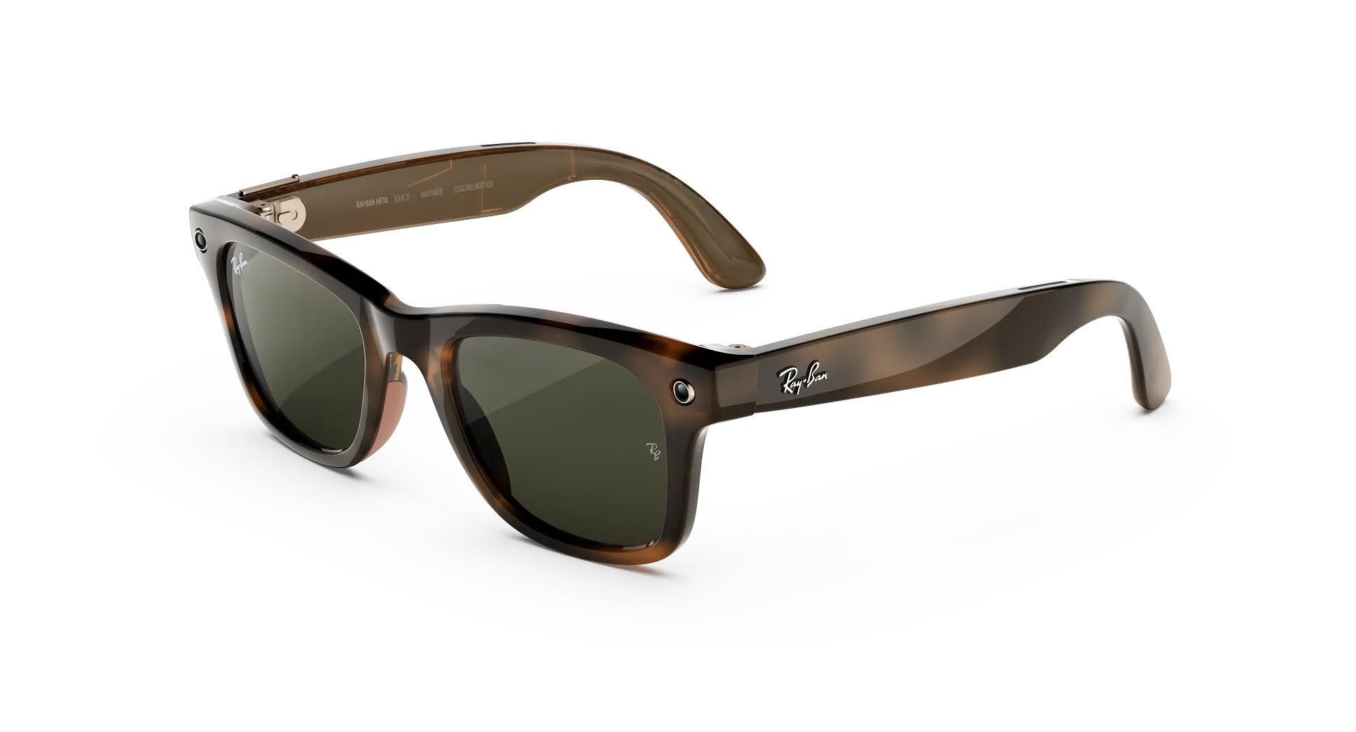 Умные очки Ray-Ban Meta Wayfarer Gen 3 в оправе Havana крупным планом