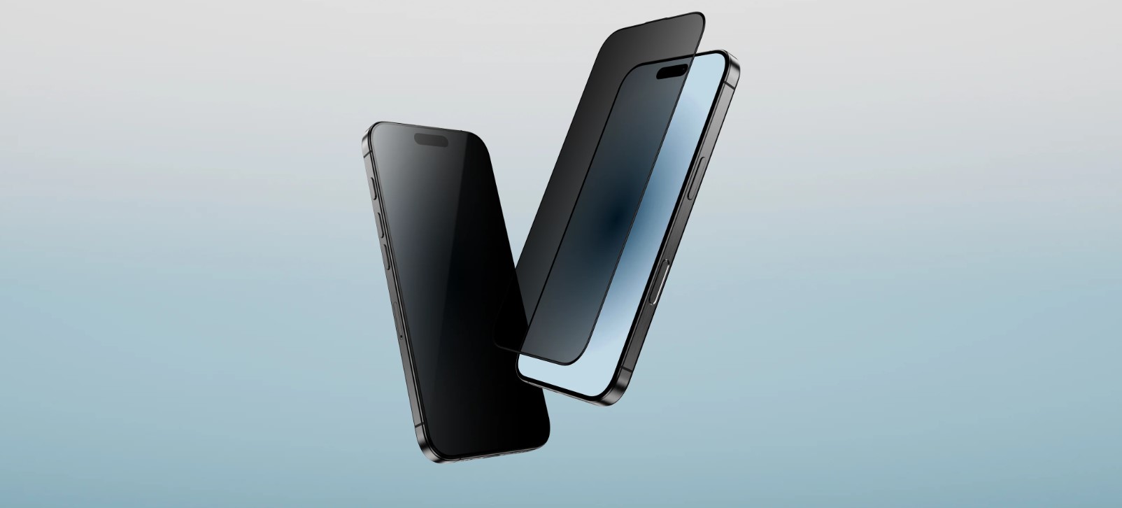 Два iPhone с защитным стеклом Benks GlassWarrior Sapphire Coating на экранах
